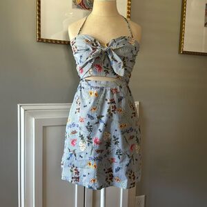 Anthropologie Bailey 44 Striped Floral Dress Sz 0